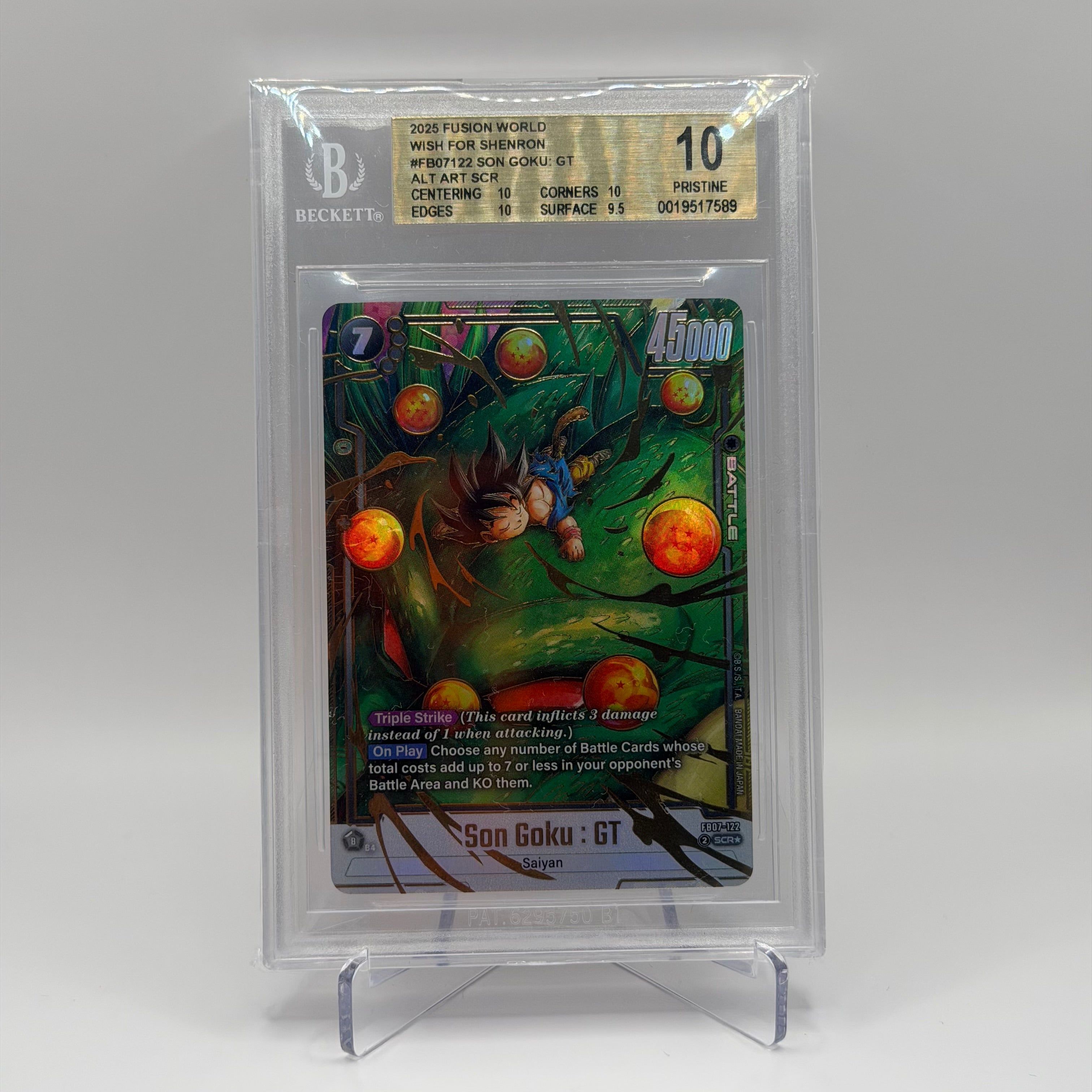 Goku : GT Wish For Shenron Alt Art SCR FB07-122 BGS 10