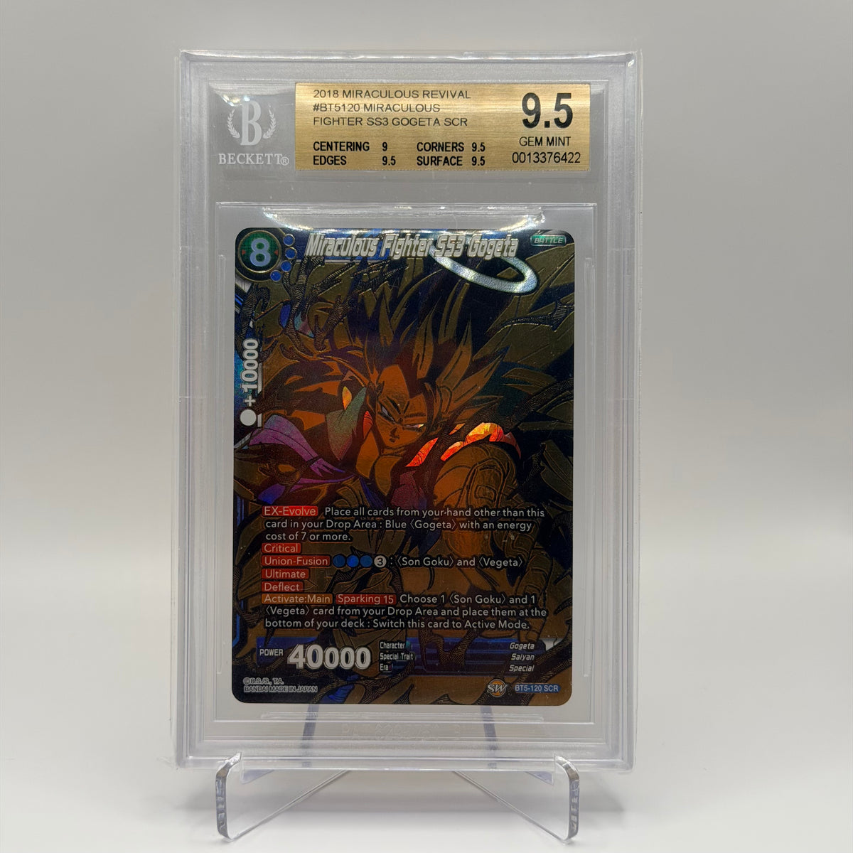 SS3 Gogeta BT5-120 SCR BGS 9.5