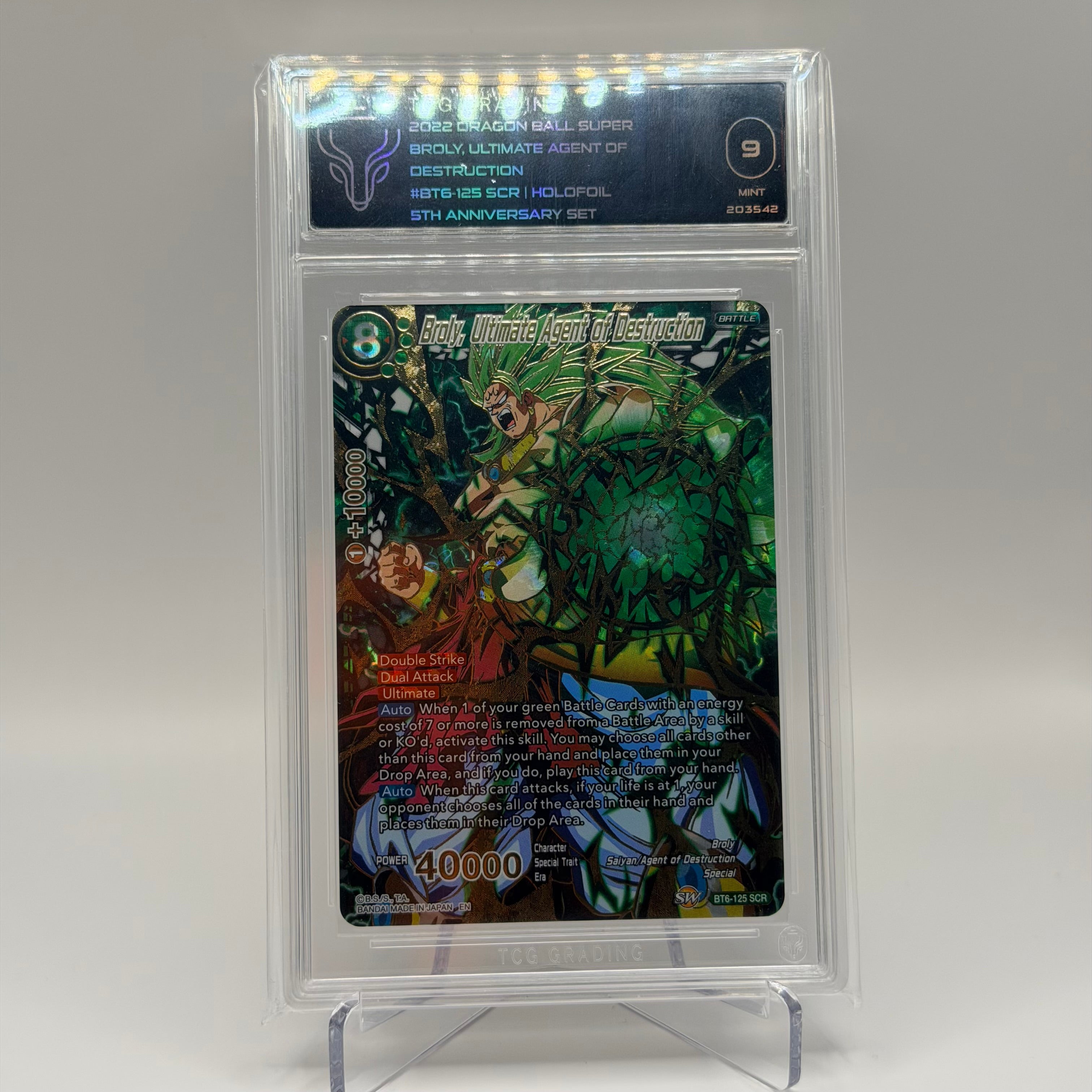 Broly Ultimate Agent Of Destruction SCR TCG9