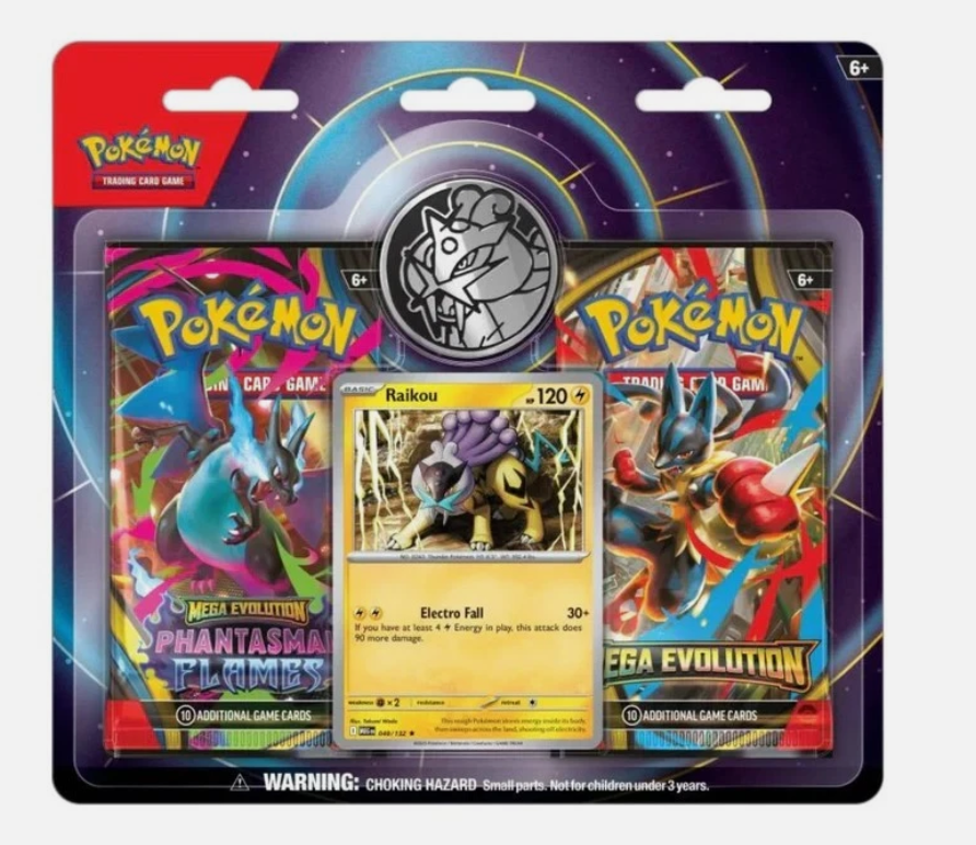 Pokemon TCG Phantasmal Flames Mega Evolution 2 Pack Blister - Raikou