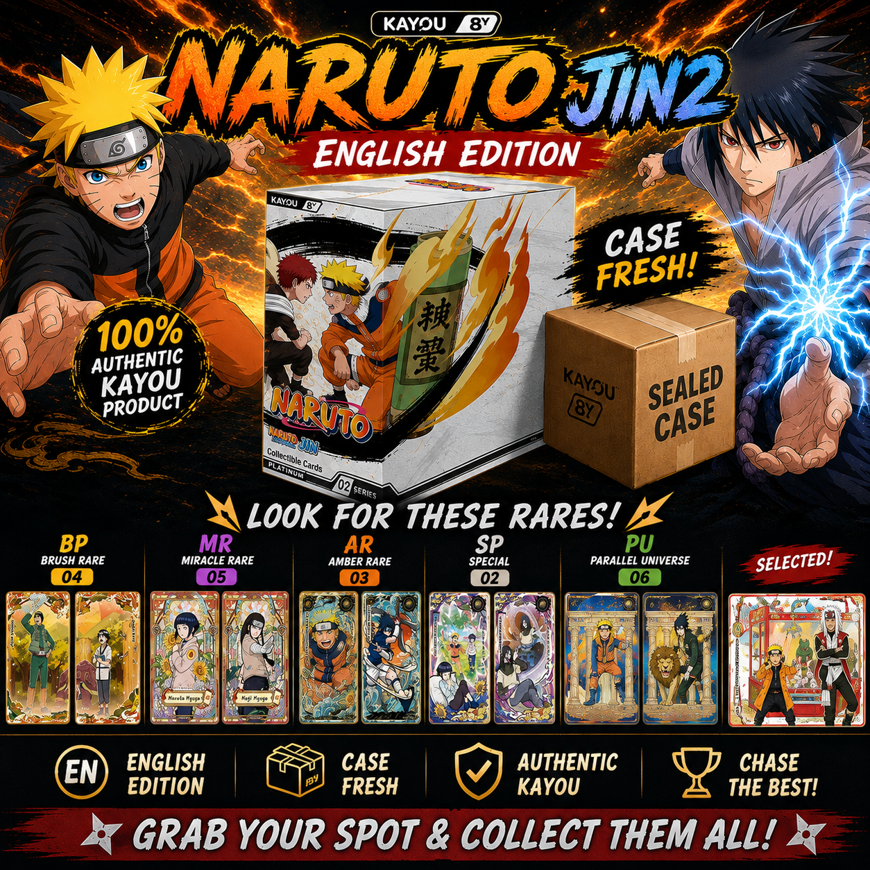 Kayou Naruto Smriti Collectible Card Chapter Jin Series 2 Booster Box